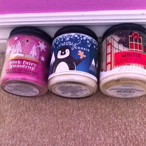 Set of Three Festive Scented Candles